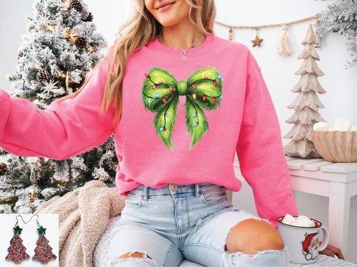 Grinch Bow Sweatshirt