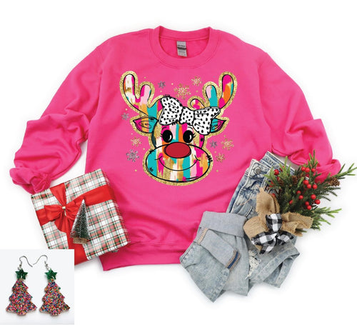 Colorful Reindeer Sweatshirt