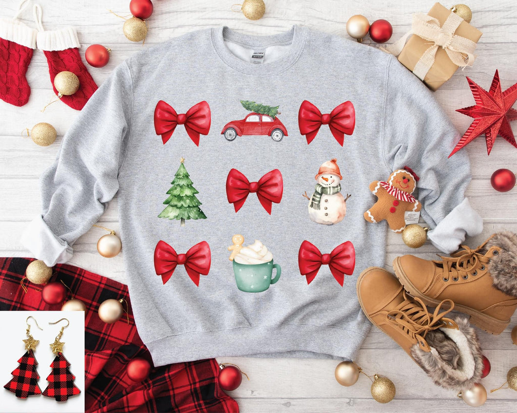 Christmas Bow Sweatshirt