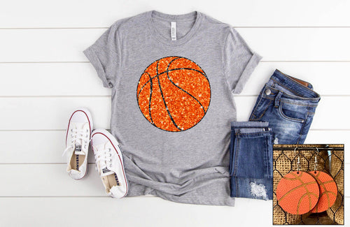 Faux Glitter Basketball