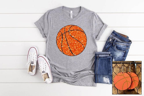 Faux Glitter Basketball